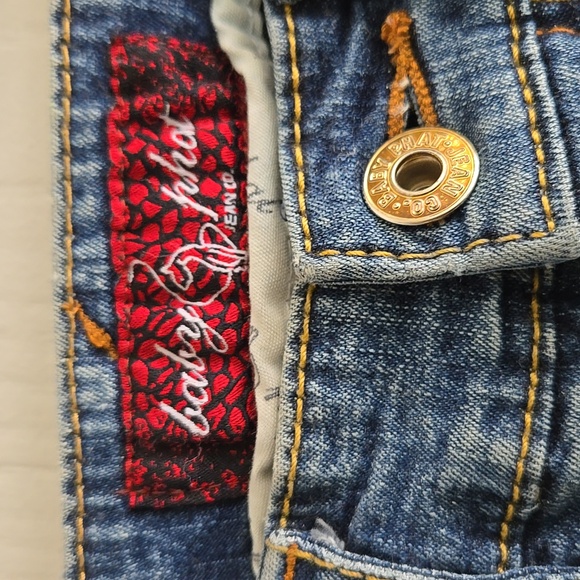 ⭐️ Host Pick ⭐️ X2  KIDS 7 Baby Phat Denim Capri Lace Up Leg  Pants - Picture 11 of 14
